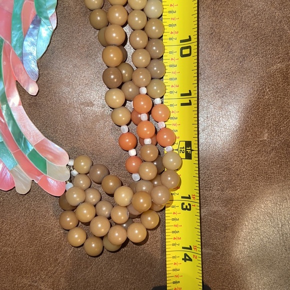 Pastel Tropical Bird Beaded Multi-Strand Necklace Retro Beach Style - Picture 13 of 13